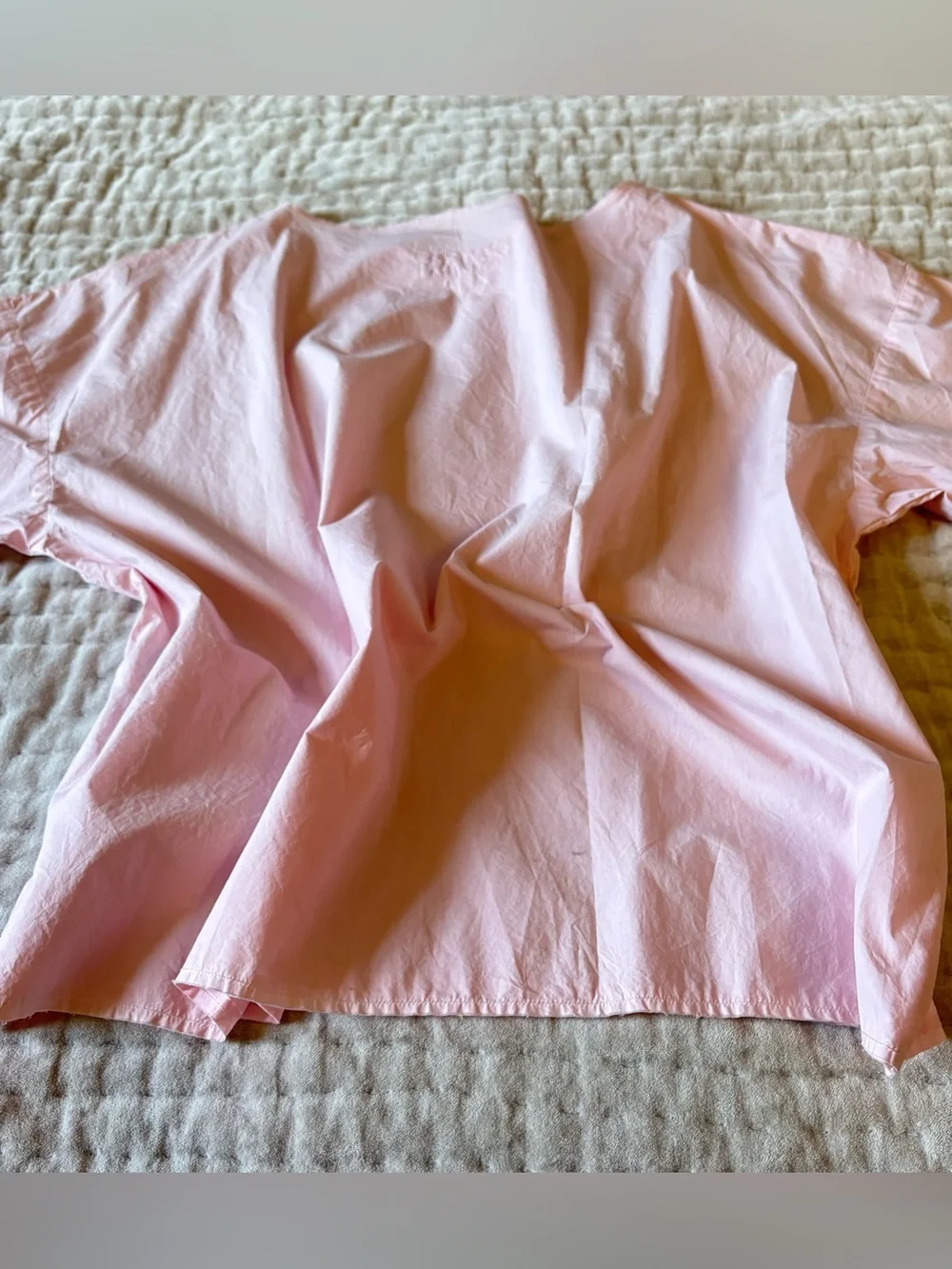 MANUELLE GUIBAL The Zani Top in Pearl Pink Parisian Boxy Blouse Cotton Poplin 0 - Picture 11 of 16